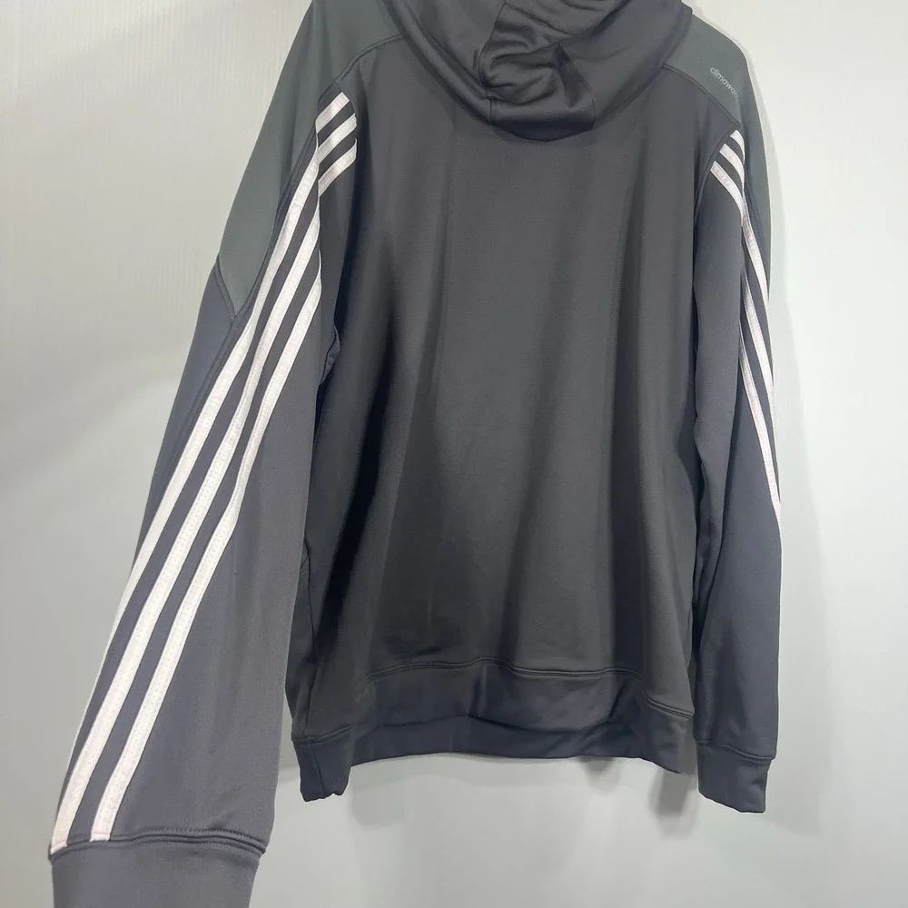 Adidas NBA Player Issued Sacramento Kings Hoodie Mens Sz Large +2 Climawarm Gray